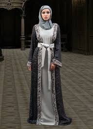 As promised, here is a hijab bun tutorial where i go through 3 different methods of. Dark Gray And Black Color Jacket Style Abaya Dress Jacket Style Abaya Dress Grey Hijab