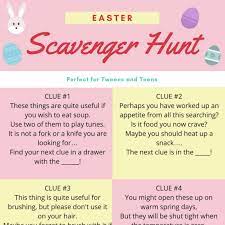 The kids had to follow many clues to find the golden egg which then led to the big family gift for easter. Easter Egg Hunt For Teenagers Free Printable Mum In The Madhouse