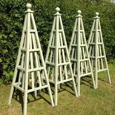 Wooden Garden Obelisks Oak Cedar Painted Obelisks Garden Obelisk Wooden Garden Obelisk Trellis
