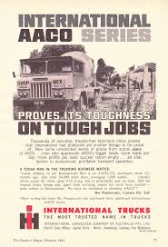 1962 International Harvester Aaco Truck Series Aussie Original Magazine Advertisement International Harvester International Harvester Truck International Truck
