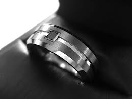 Mens Promise Ring Wedding Bands Black Diamond Square Stone Setting Wedding Bands Me Tungsten Mens Rings Promise Rings For Guys Mens Wedding Bands Tungsten