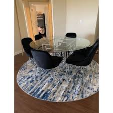Poplar solids and engineered faux anigre veneers. Best Master Furniture 60 Inch Round Glass Dining Table Overstock 22381502