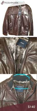 Dkny Racer Moto Jacket Mens L Fur Leather Like New Dkny Racer Moto Jacket Brown Men S Size L Large Msrp 275 Fur Lined Like Leather Leather Moto Jacket Jackets