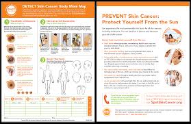 infographic skin cancer body mole map