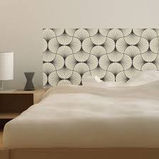 Sur un fond bleu, ses lignes et ses losanges dorés se croisent et s'entremêlent dans une ambiance dynamique et chic. Tete De Lit Adhesive Art Deco Zen Decoration Chambre A Coucher Design Gali Art Com