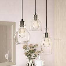 Pruett 3 Light Cluster Bell Pendant Cluster Pendant Lighting Farmhouse Pendant Lighting Rustic Pendant Lighting