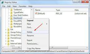Once you have located the correct hashed registry key, delete it. Clear Recently Used Programs In Start Menu In Windows 7