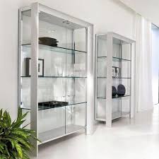 Miami Modern Glass Curio Display Cabinet Modern Glass Cabinets Display Glass Shelves In Bathroom