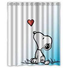 Deyou Funny Cute Cartoon Dog Snoopy Shower Curtain Polyester Fabric Bathroom Shower Curtai Bathroom Shower Curtains Shower Curtain Sizes Custom Shower Curtains