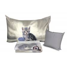 Disegni di animali colorati da stampare. Copri Piumino Natura Disegno Con Gatti In Morbida Microfibra