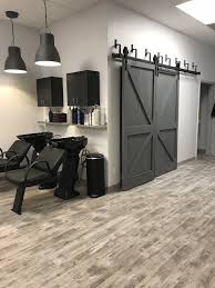 Ht Salon Barn Doors Shampoo Area Salon Interior Design Salon Suites Decor Rustic Salon