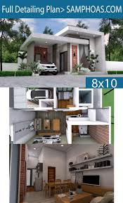 Interior Design One Story House 8x10m Samphoas Plan Small Modern House Plans House Construction Plan One Storey House