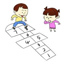 Dibujo para imprimir y colorear de una niña jugando a la rayuela! Habilidades Que Se Estimulan En Ninos Al Jugar A La Rayuela