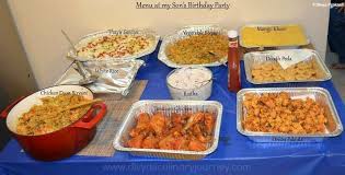 These party menus are categorized so that you can pick and choose according to the overall experience you want to create, or the amount of time and effort you can dedicate. My Son S Birthday Party Menu Indian Party Menu Ideas Food Birthday Party Menu Kids Birthday Party Food