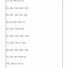 Two addend | level 1. Adding And Subtracting Polynomials Worksheets And Answers