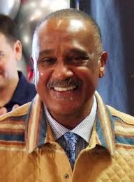 Two Red Sox greats > Carl Yastrzemsi congratulates Jim Rice at home plate