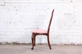 Chandelier, lighting, wall treatments, fireplace, and window treatment? Ethan Allen Queen Anne Solid Cherry Dining Chairs Set Of Eight At 1stdibs