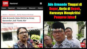 Find the newest ade armando meme. Ade Armando Tinggal Di Bogor Kerja Di Depok Harusnya Mengkritisi Pemprov Jabar Portal Islam