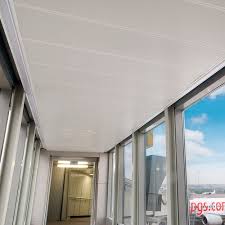Ceiling tiles that absorb 70% of sound are best for busy environments, since they reduce how far voices will carry in an open office. Metal Suspended Ceiling Corridor System Tacer Ltd Panel Acoustic