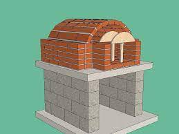 Cuptor din lut construit pe un suport din lemn. Cuptor Paine Cuptor Din Caramida Cuptor De Pizza Pe Lemne