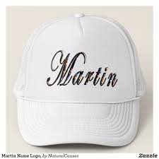 Martin Name Logo Trucker Hat Zazzle Com Au Name Logo Martin Name Hats