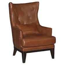 Chestnut Brown Leather Match Accent Chair Ottoman Brewster Brown Leather Chairs Brown Leather Furniture Brown Living Room Decor