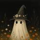 Whimsical Ghost Acrylic on Canvas