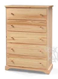 Hoot Judkins Furniture Mako Solid Pine Wood Polo 5 Deep Drawer Chest Of Drawers In Natural Finish