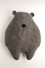 Black Bear Stuffed Animal Large Rufin The Bear 10 5 8 Inch Baby Soft Toy Handmade Stuffed Woodland Plush Embroidered Nursery Pillow Cute Kids Gift With Images Animal Pillows Handmade Teddy Bears Cute Stuffed Animals