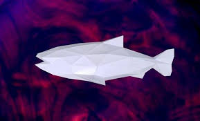 Snip the 2 lines below the eyes and the 1 line on the lower body (it is to slot in the fin later on) step 3 : Salmon Fish 3d Papercraft Model Download Pdf Template Etsy Origami Fish Paper Crafts Salmon Fish