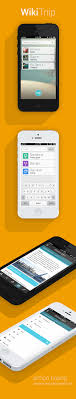 Wiki Triip By Simon Hoang Via Behance Warm Yellow Design Mobile App Design Interactive Design