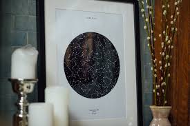 Star Map Personalized Print Poster Or Canvas Of The Night Sky