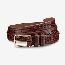 Woven Inlay Men S Leather Dress Belts By Allen Edmonds