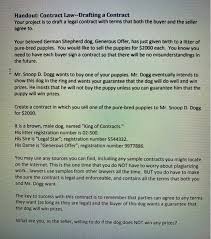 Create, track & esign online. Handout Contract Law Drafting A Contract Your Chegg Com