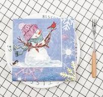 Wholesale custom 33*33cm virgin wood pulp 2ply printed christmas paper  napkins paper for party