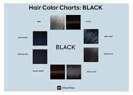 There Are Many Shades Of Black For You To Try On Like The Red Tinged Black Cherry The Light Hued Dark Grey And Hair Color Chart Hair Color Shades Hair Chart