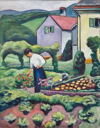 Woman In The Garden 1911 August Macke German 1887 1947 Oil On Canvas 73x92 Cm August Macke Macke Painting