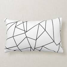 Black And White Geometric Lumbar Pillow Simple Modern Black And White Geometric Pattern Lumbar Pillow Geometricdecor Geometric Tattoo Geometric Sleeve Tattoo Geometric