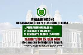 Lebih 591 jawatan kosong di perlis untuk diisi sekarang. Jawatan Kosong Terkini Di Suk Perlis 15 Julai 2016