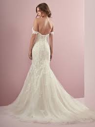 Amber Ivory Fit And Flare Wedding Dress By Rebecca Ingram Classic Lace Motifs Casc Fit And Flare Wedding Dress Perfect Wedding Dress Wedding Dress Long Sleeve