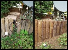 Tage Der Zaun Und Palissadenarbeiten Faule Holzpfahle Austauschen Und Fur Sicherheit Beim Abstutzen Der Terrasse Sorgen Terra Gartenzaun Zaun Holzpfahle