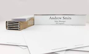 Wall or Door Nameplate Holder with Clear Plastic Inserts and Perforated  Nameplate Inserts