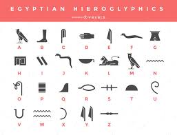 Hieroglyphen abc zum ausdrucken : Agyptisches Hieroglyphen Design Vektor Download