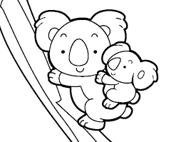 Fascinating coloring koala will help you have fun, introduce the child to the world of wildlife. Koala 9402 Animals Printable Coloring Pages