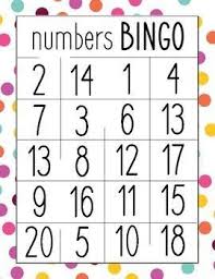 Bingo Game With 10 Unique Cards And Calling Cards This Bingo Game Features Large Legible Numbers From One T Bingo Numbers Preschool Free Printable Bingo Cards