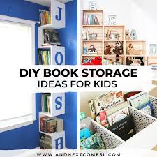 My butcher paper came from a roll of drawing paper the kids use for coloring). Diy Book Storage Ideas For Kids And Next Comes L Hyperlexia Resources