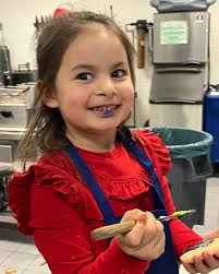 Cuteness alert! Little Cavs from Middletown High School's Pre-K Lab, with  their teachers Amanda Mazzio and Kimberly Lynch, were invited by Chef Egnor  to work with his culinary students in a collaborative
