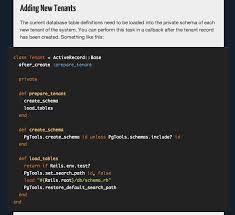 Building Multi Tenant Rails Apps With Postgresql Schemas Rails Tenants The Tenant