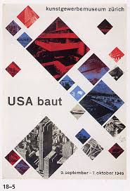 Max Bill Usa Baut 1945 Diamond Shaped Photographs Form A Wedge Some Photographs Are Placed On The Graphic Design Collection Exhibition Poster Poster Design