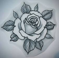 Flor Traditional Rose Tattoos Rose Stencil Rose Tattoo Design